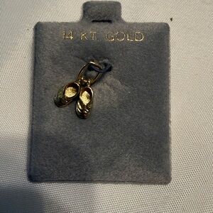 14 Karat Gold Baby Shoe Pendant